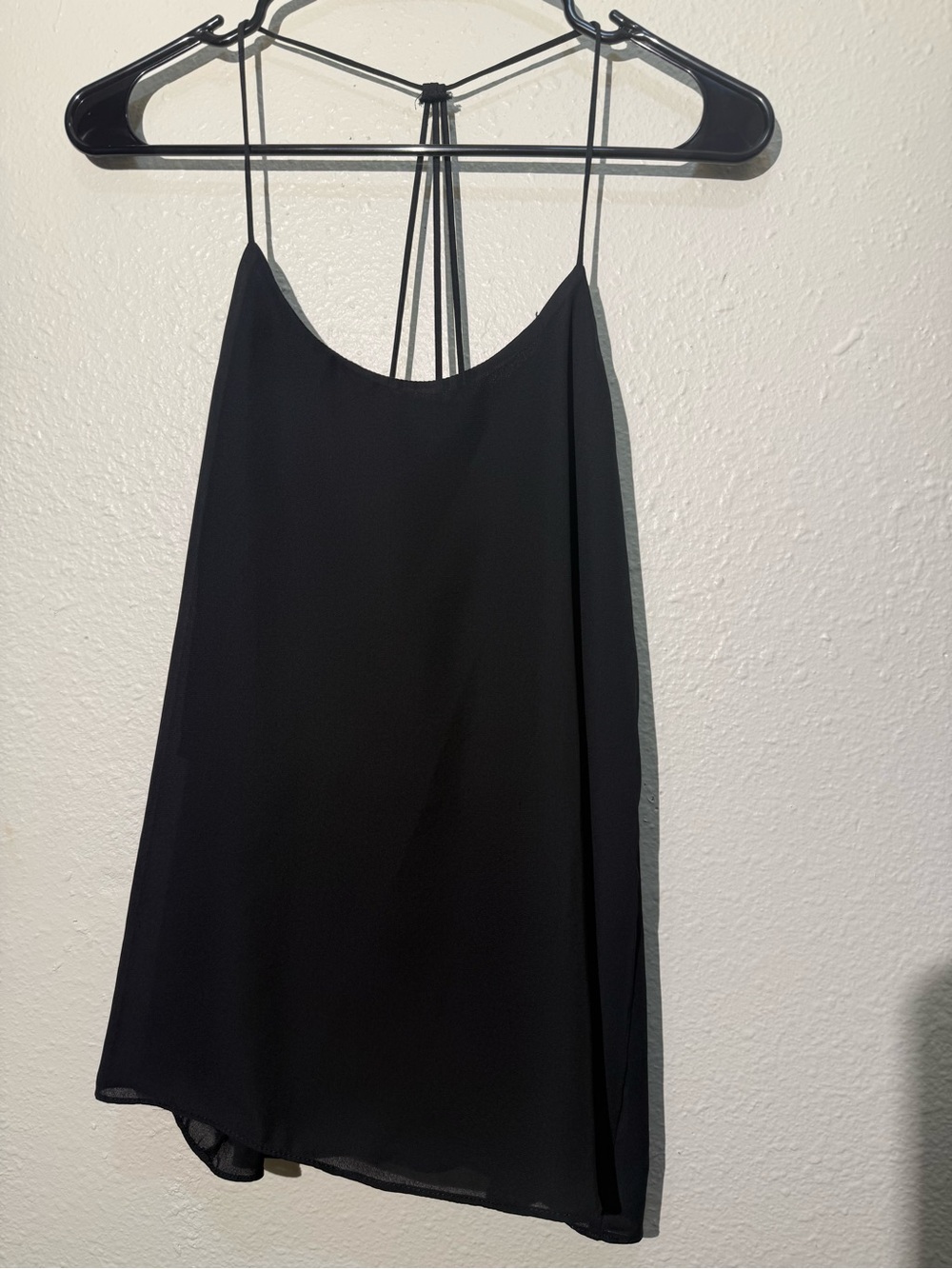 Black Strappy Cami Tank Top - Women's